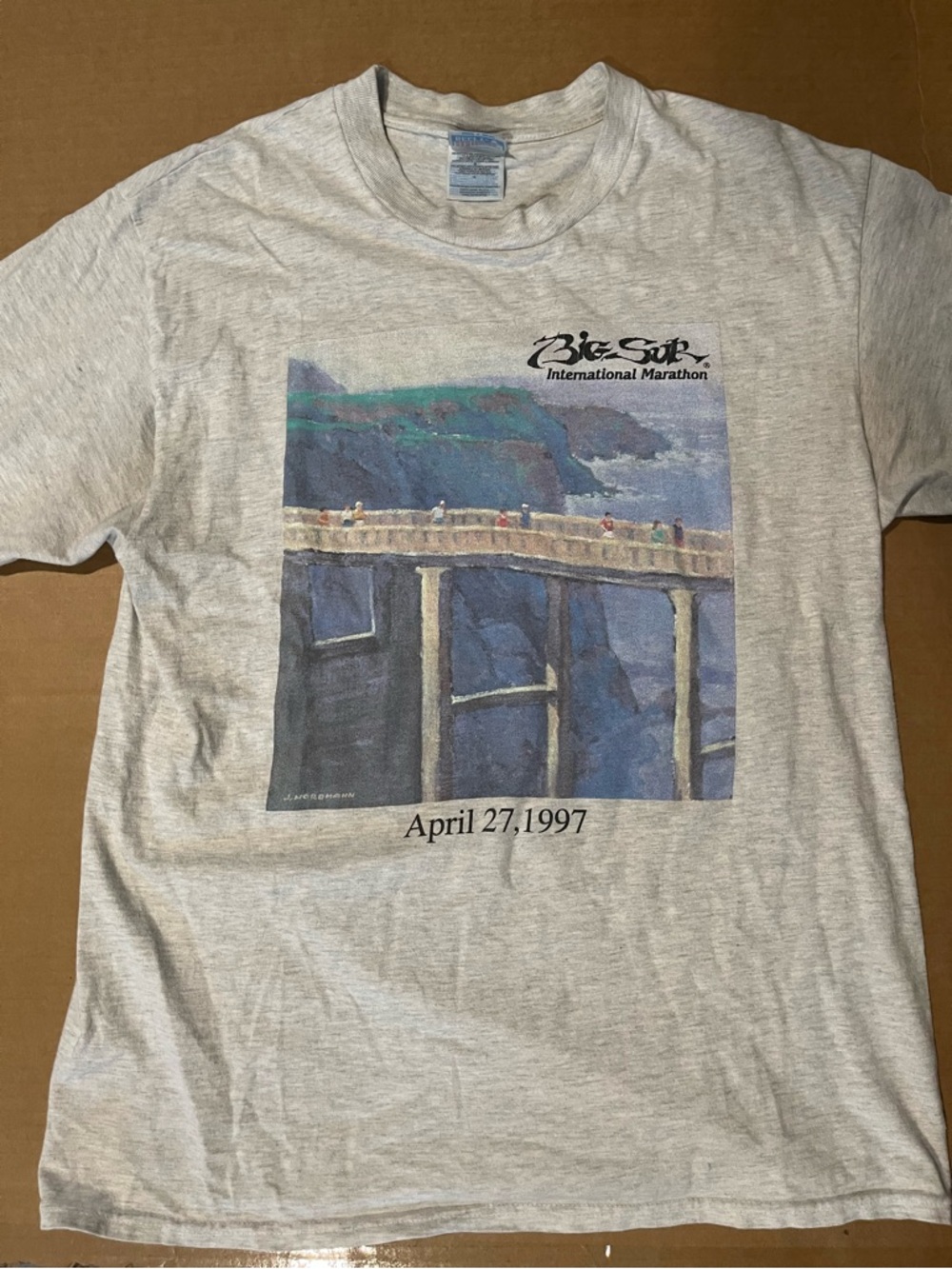 Big Sur International Marathon Graphic Tee Vintage 1997
